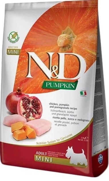 Farmina N&D Pumpkin Grain Free Dog Adult Mini Chicken & Pomegranate ...