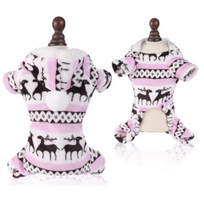 Комбінезон з оленями рожевий