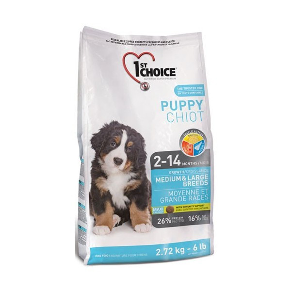 1st Choice Puppy Medium & Large Chicken корм для щенков с курицей