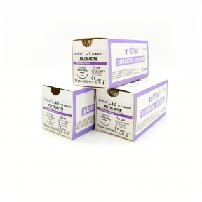 Шприц ПГА USP 2 (EP 5) с обратно-режущей иглой 48 мм ½ круга – для ветеринарных и медицинских процедур, используется для инъекций или забора тканей