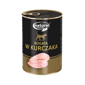 Dolina Noteci Natural Taste Cat консерви для кішок 400г м'ясні шматочки з куркою в соусі 303862