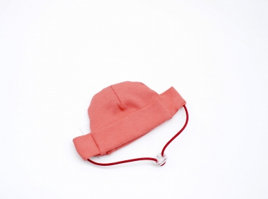 Шапка Біні трикотаж корал S
