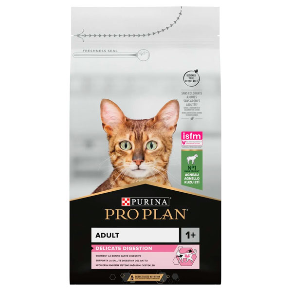 PRO PLAN Adult 1+ Delicate Digestion сухий корм для котів із чутливим травленням з ягням
