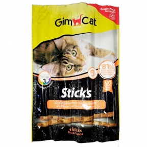 Gimpet Snack м'ясні палички для кішок лосось і гребінці 4+1