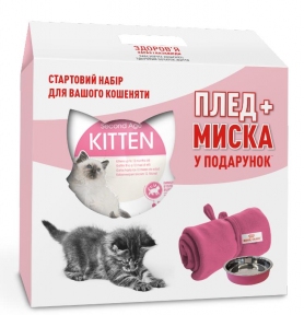 Акція сухий корм Royal Canin Kitten 2 кг в подарунок миска і плед