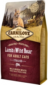 Carnilove Lamb Wild Boar Sterilised Сухий корм для дорослих стерилізованих кішок 2 кг