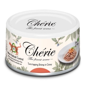 Cherie Hairball Control Tuna & Shrimp Влажный корм для кошек контроль комков шерсти с тунцом и креветками 80 гр