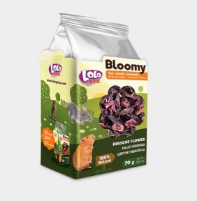 Корм LoloPets Bloomy цветок гибискуса для грызунов, 70 г