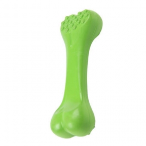 Кость игрушка для собак литая зеленая с пупырышками ETL-1301