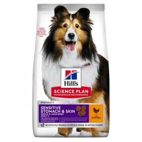 Hills SP can Adult Sens корм для дорослих собак з чутливим травленням курка 14кг 604385