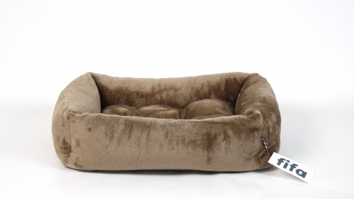 Лежак Карамель с бортом плюш, 57х45х14 см