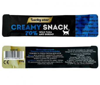 Лакомство для котов Крем LUCKYSTAR, 10 г 
