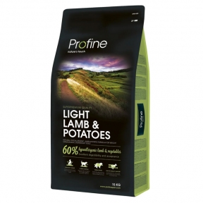 Profine Light Lamb корм для собак с лишним весом с ягненком и картофелем 15кг+3кг