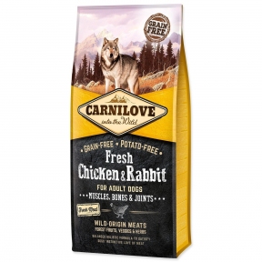 Carnilove Fresh Chicken & Rabbit Сухой корм для взрослых собак всех пород с курицей и кроликом 12 кг