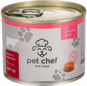 Pet chef консерви для собак з яловичиною