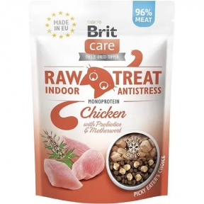 Ласощі Brit Care Raw Treat Indoor & Antistress для кішок з куркою 40 гр.