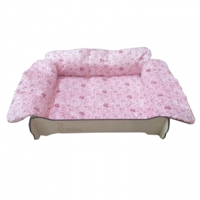 Матрац для ліжечка-синтепон 350х450 мм рожевий