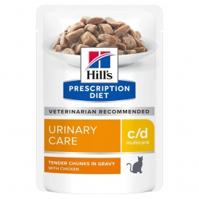 Hills Prescription Diet Urinary Care c/d Лечебный влажный корм для кошек с заболеваниями мочевыводящих путей с лососем 85 г