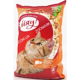 Мяу! Печень сухой корм для кошек 11 кг