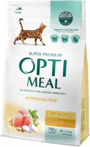 Optimeal Повно раціональний сухий корм для дорослих кішок курка