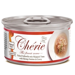 Cherie Signature Gravy Mix Tuna&Shrimp Вологий корм для котів зі шматочками тунця та креветок у соусі 80 гр