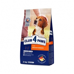 Акция Club 4 paws (Клуб 4 лапы) Для собак средних пород 2кг