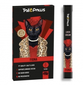 Крем Tail Paws Fiona Stella cat с телячьей печенью, биотином и глюкозамином, 5x15 г