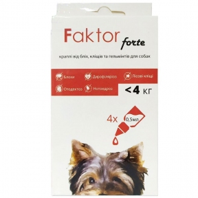 Faktor forte Капли для собак от блох и клещей 5+1 пипеток
