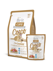 Brit Care Cat Cocco/Gourmand сухой корм для привередливых кошек 2 кг  +контейнер в подарок  АКЦИЯ