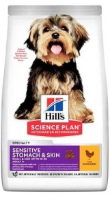 Hills (Хиллс) Sensitive Stomach & Skin Small&Mini 1,5кг - Сухой корм для собак маленьких пород с чувствительным пищеварением