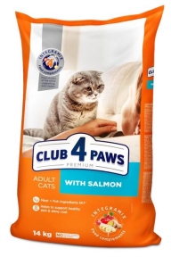 Акция Club 4 paws (Клуб 4 лапы) Корм для котов с лососем