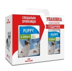 Акция Сухой корм Royal Canin XSmall Puppy 3кг в подарок 500г