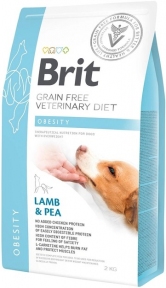 Brit GF VetDiets Dog Obesity Беззерновой сухой корм для собак с избыточным весом с ягнятиной, индейкой и горохом, 2 кг