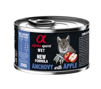 Корм Alpha Spirit Anchovy with Red Apple влажный для взрослых котов с анчоусами и яблоками 200 гр.