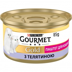 АКЦИЯ Gourmet Gold влажный корм паштет з телятиною для котят 85 гр