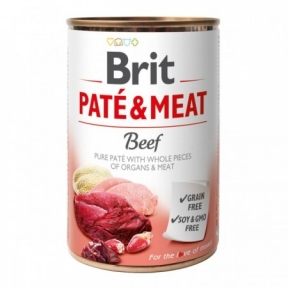 Brit Pate & Meat Dog консерва для собак с говядиной 400г