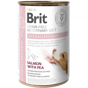 Brit Grain Free Veterinary Diet с лососем влажный корм для собак при пищевой аллергии 400 гр