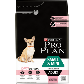 Акція Pro Plan ADULT Small & Mini Sensitive Skin Корм для дорослих собак дрібних порід з лососем і рисом 3кг
