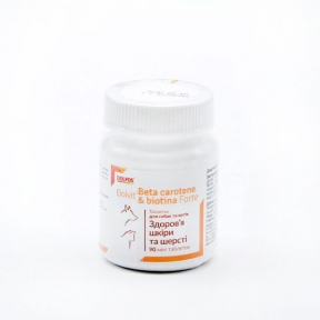 Dolfos Dolvit Beta carotene & biotin forte mini Долфос БетаКаротин та біотин форте для собак міні 90 тб.