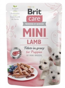 Brit Care Mini Puppy Lamb Влажный корм для щенков филе ягненка в соусе  85 г