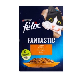 АКЦИЯ Felix Fantastic влажный корм с курицей в желе для кошек 85 гр