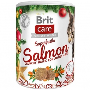 Brit Care Cat Superfruits різдвяні ласощі з лососем та обліпихою для котів 100 г
