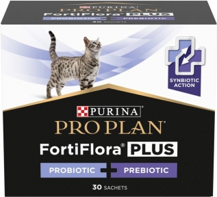 Purina Pro Plan FortiFlora Plus Пробіотик з пребіотиком для дорослих котів та кошенят для підтримки нормальної міклофлори кишечника 30 x 1.5 г
