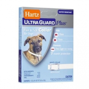 UltraGuard Plus нашийник для собак 3в1 від бліх і кліщів білий 58см