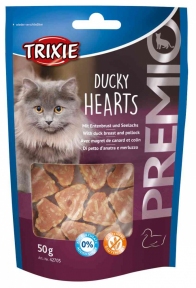 Premio Ducky Hearts-ласощі для кішок з качкою, Тріксі 42705