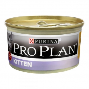 Purina Pro Plan Kitten Консервы для котят Мусс с курицей 85гр 8619 акция-20%