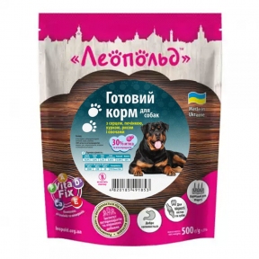 Леопольд консерви для собак з серцем, печінкою, куркою, рисом і овочами 500гр 491853