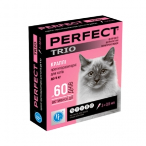 Перфект Trio капли для кошек от блох и клещей