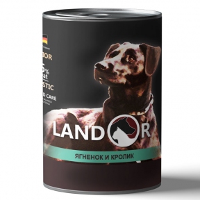 Landor консерва для пожилых собак ягненок с кроликом 400 г 539091
