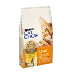 Cat Chow Adult сухой корм для кошек с курицей и индейкой